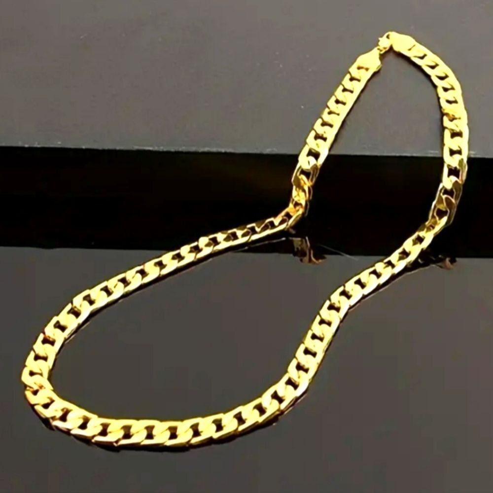 18k gold Cuban chain necklace